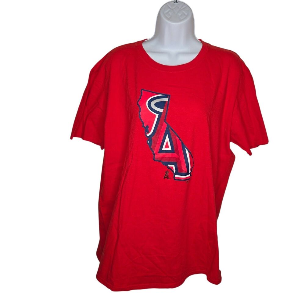 Fanatics Los Angeles Angels Hometown California State Graphic T-Shirt Red XL
